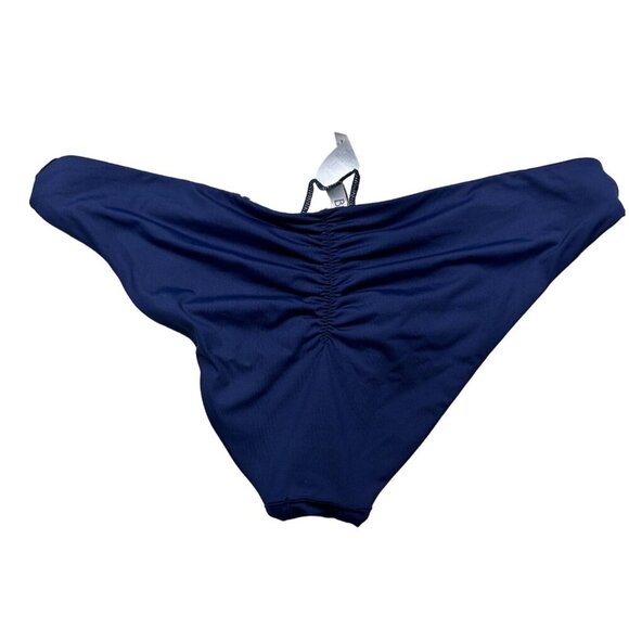 BECCA Bikini‎ Bottom Reversible Womens Size Large Blue Snake Print Hipster NEW - Picture 5 of 7